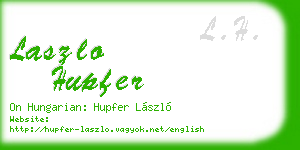 laszlo hupfer business card
